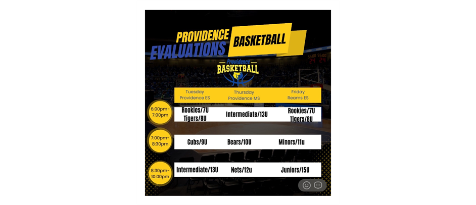 PAA Basketball Evaluation Sessions 