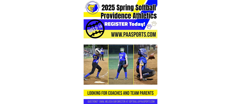 PAA Spring Softball Season Now Open!